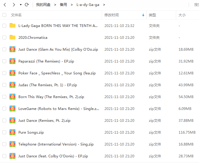 Lady Gaga全部专辑歌曲合集-45张专辑CD无损音乐合集打包