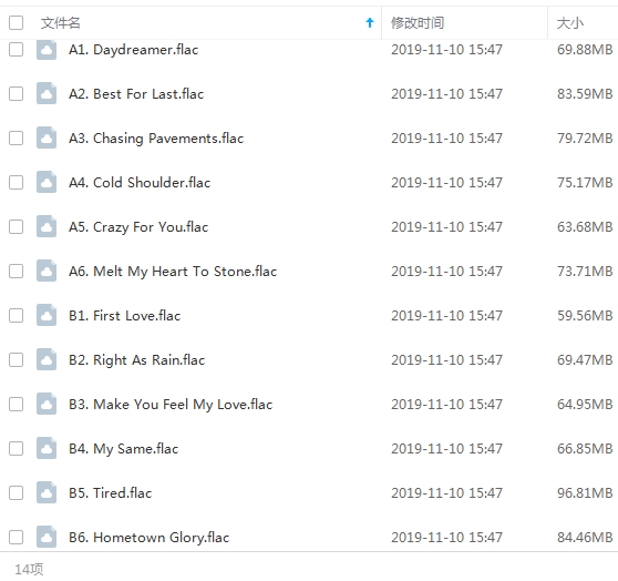 阿黛尔/Adele专辑所有歌曲合集-27张专辑所有无损音乐打包
