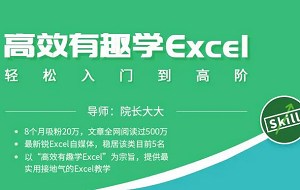 《高效有趣学excel,轻松入门到高阶》课程视频合集