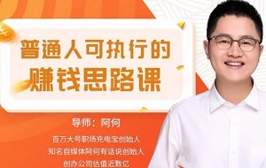 《普通人可执行的赚钱思路课》完结版课程视频合集